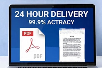 do fast data entry, typing and PDF to word in 24 hours