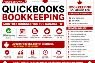 do monthly quickbook bookkeeping gst hst canada tax preparation