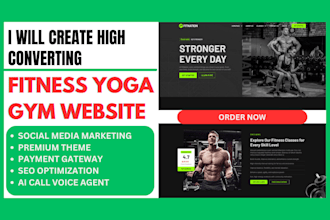 fitness yoga personal trainer gym wellness workout sport nutritionist website