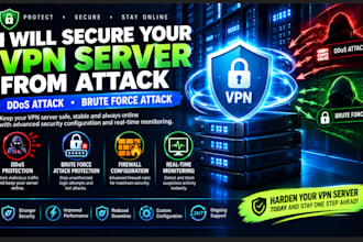 secure your VPN server from attack ddos attack brute force attack
