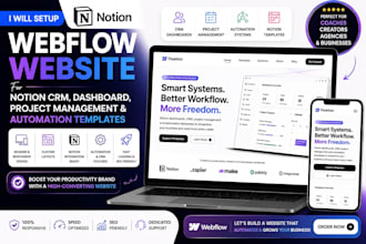 setup notioncrm dashboard project management automation template webflow website