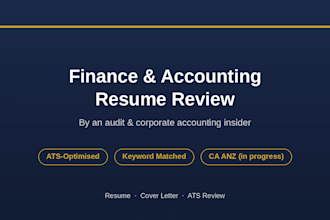 review your finance, accounting, or fintech resume
