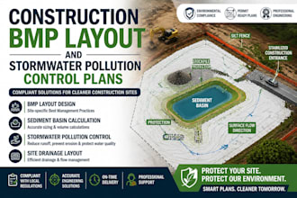 design construction site bmp layout and stormwater pollution control plans
