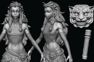 sculpt detailed 3d printable character model for resin printing stl obj