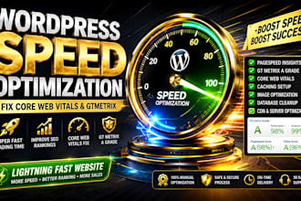 do wordpress speed optimization, fix core web vitals and pagespeed