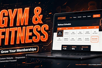 design a modern gym or fitness website