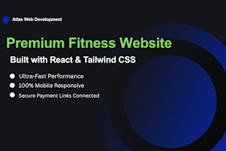 design a modern gym or fitness website