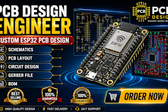 do pcb design, design esp32, arduino iot pcb with schematic and gerber files