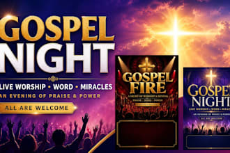 design professional church flyer, event flyer, and gospel poster,banner
