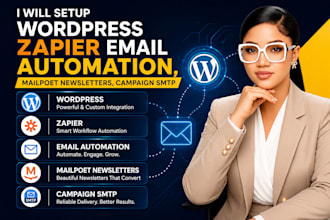 setup wordpess zapier email automation,mailpoet newsletters, campaign SMTP