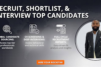 recruit, shortlist, and interview qualified candidates for your hiring needs