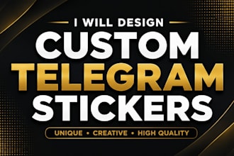 design custom telegram stickers, emoji packs, and animated stickers