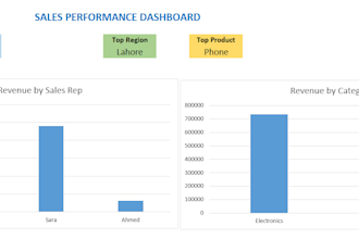 create a professional excel dashboard and reports for your business data