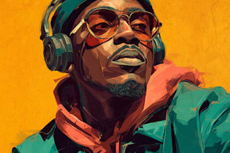 design a rip hip hop trap style album cover art