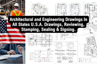 draw stamp architectural engineering plans for city permits