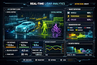 build 3d computer vision, lidar point cloud processing, and open3d ai solutions