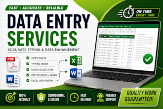 do fast typing, data entry, and convert scanned documents to word or PDF