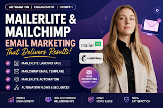 mailerlite landing page, mailchimp email template, mailerlite automation, flows