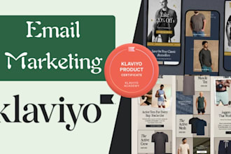 setup sales converting klaviyo flows, email template design and email automation