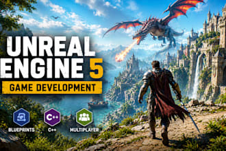 do unreal engine game development, build ue5 game, ue5 blueprint, multiplayer