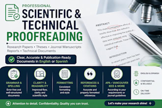 review and edit scientific documents in microbiology and biology
