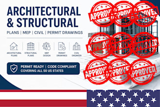 design architectural  plan, civil, structural plans, mep layouts permit drawing