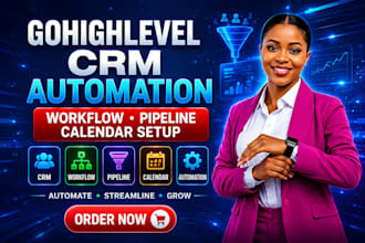 gohighlevel CRM automation, workflow, pipeline, calendar setup membership funnel