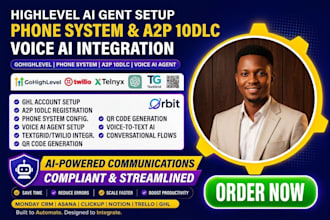 gohighlevel phone system a2p10dlc registration voice ai gent textgrid qr code