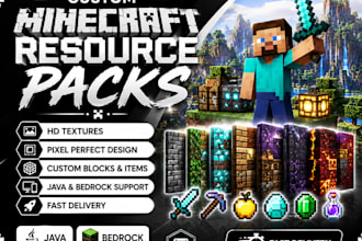 build high quality minecraft resource pack and texture packs with custom designs