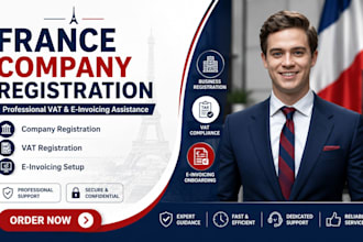 register your france company, vat, and e invoicing onboarding service