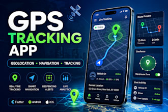 develop a geolocation app, gps tracking app, navigation app, tracking app