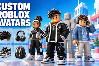 create custom roblox character models avatars accessories and assets