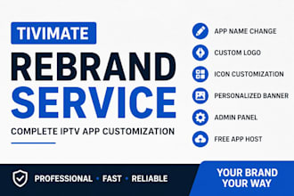customize iptv app tivimate with admin panel