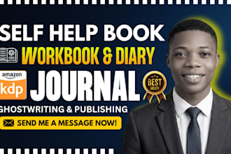 write ebook, journal, dairy, self help, ptsd or anxiety workbook, amazon kindle