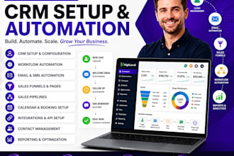 setup gohighlevel CRM email marketing and automation