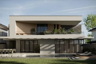 revamp minimalistic villa exterior design entryways, outdoor recreational ground
