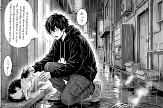 draw japanese manga comic illustration, comic pages and graphic novel art