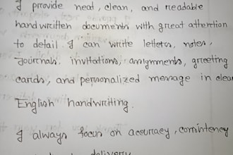 do professional handwriting and handwritten documents