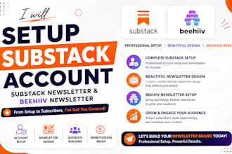 setup substack account substack newsletter design substack beehiiv newsletter