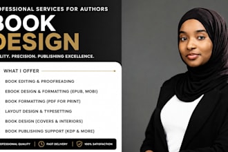 do ebook design, book formatting, book design, book publishing and layout design