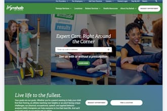 design therapy website, clinic website and physical therapy website
