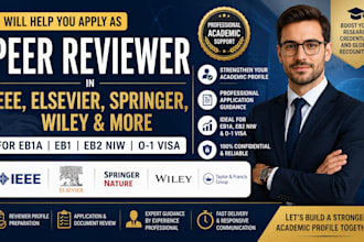 help apply as ieee elsevier springer peer reviewer for eb1a eb2 niw, o1 visa