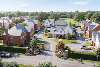 revamp 3d residential community, uk property,brick home makeover, cottage render