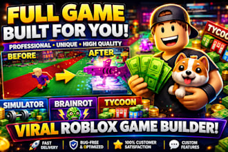 do roblox full game creation, steal a brainrot, grow a garden or simulator game