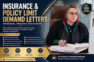write insurance and policy limit demand letter for personal injury law firms