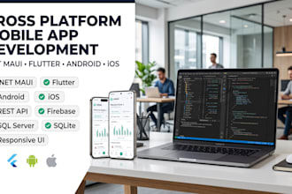 develop cross platform mobile apps using dot net maui or flutter