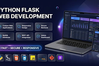develop a custom python flask web application with mysql