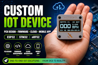 build your custom iot device, pcb design, firmware cloud and mobile app