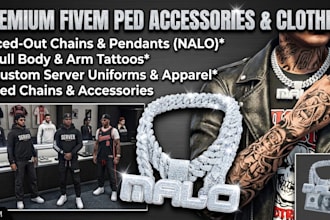 create fivem sparkling chain,fivem tattoos fivem ped chain,fivem server clothing