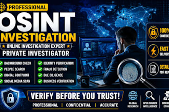 conduct professional osint investigation and background check